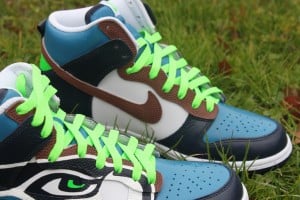 Seattle Seahawks Nike Dunk High by Proof Culture