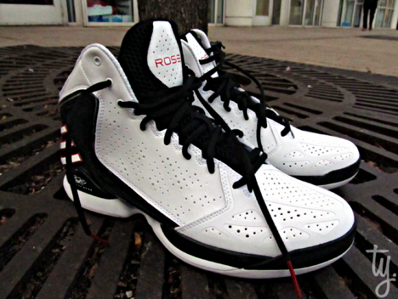 adidas adiZero Rose 773 White/ Black-Red Side