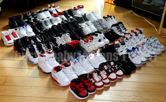 collection of jordans