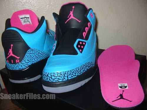 Air Jordan Retro III (3) "South Beach" Customs