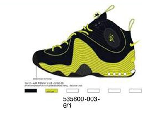 Nike Air Penny II QS 'Black/Atomic Green' - Summer 2012