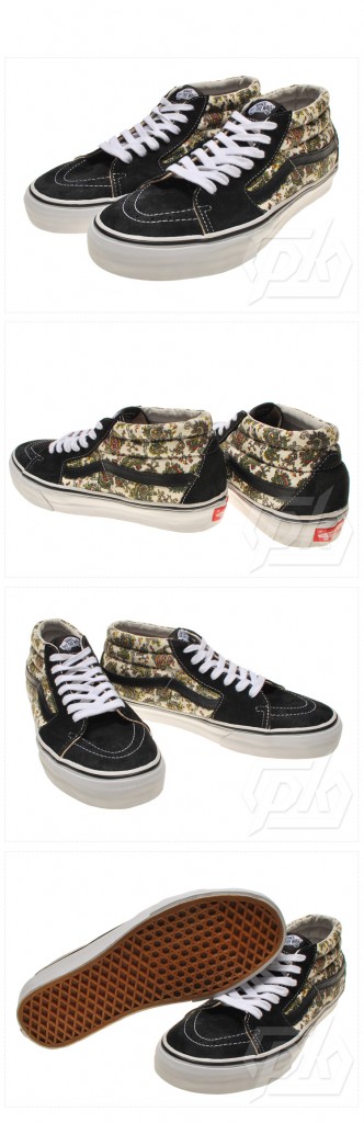 Supreme x Vans Sk8 Mid 'White Paisley' - First Look