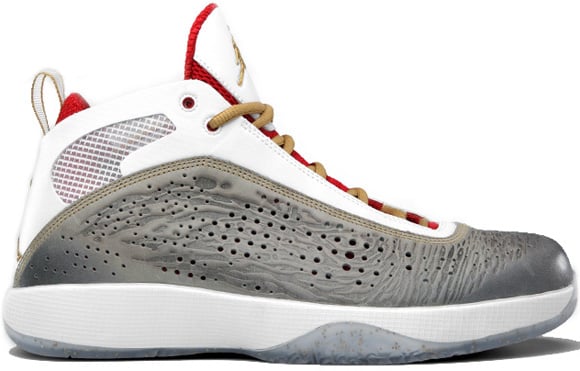 Air Jordan 2011 Year of the Rabbit White Metallic Gold Varsity Red-Wolf Grey