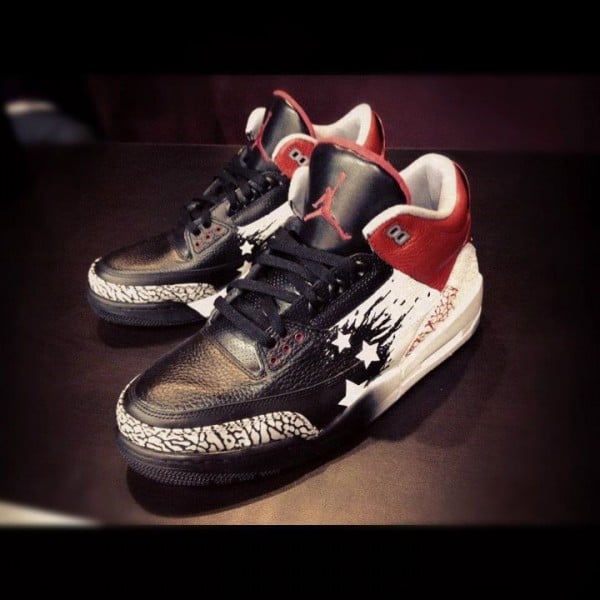 Air Jordan III (3) 'Dave White WINGS For The Future' Custom by Mache
