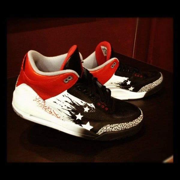 Air Jordan III (3) 'Dave White WINGS For The Future' Custom by Mache