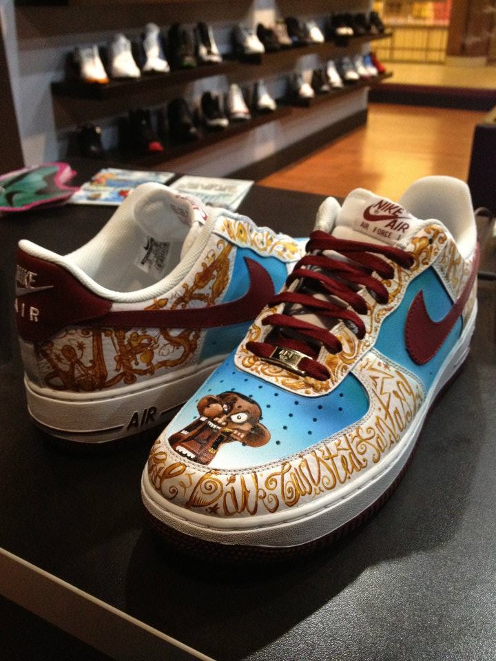 Nike Air Force 1 Low My Beautiful Dark Twisted Fantasy Custom by Mache SneakerFiles