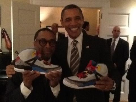 President Barack Obama Receives Air Jordan Spiz’ike Box Set From Spike Lee