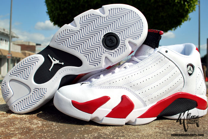 jordan retro 14 red and white