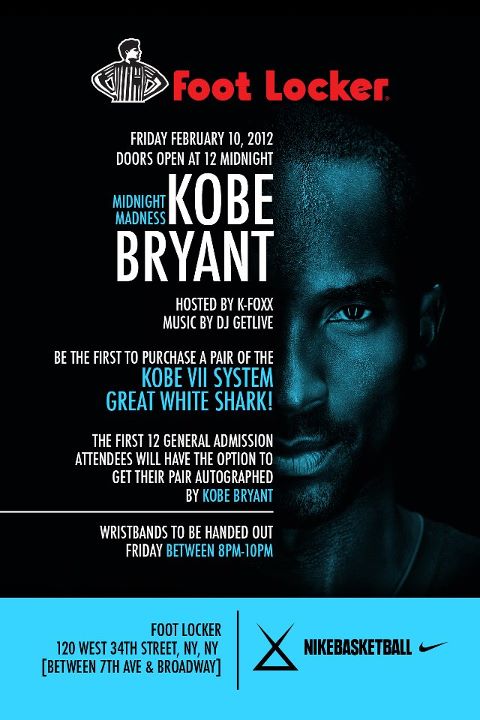 Nike Zoom Kobe VII "Shark" NYC Midnight Madness Release 