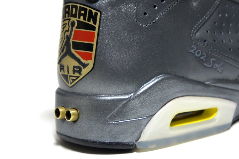 Air Jordan VI (6) ‘Agate Metallic Grey Porsche 911′ Custom by C2 Customs