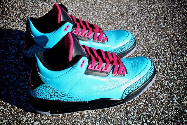 Air Jordan III (3) 'South Beach' Custom by Proof Culture