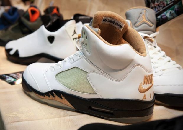 Air Jordan V (5) White/Gold 'Wedding' Sample