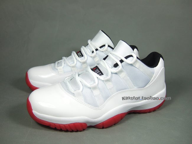 Air Jordan XI (11) Low 'White/Black-Varsity Red' - New Images