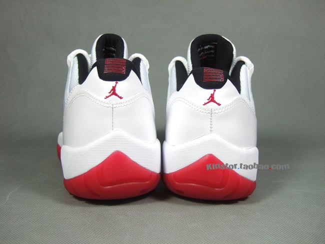 Air Jordan XI (11) Low 'White/Black-Varsity Red' - New Images