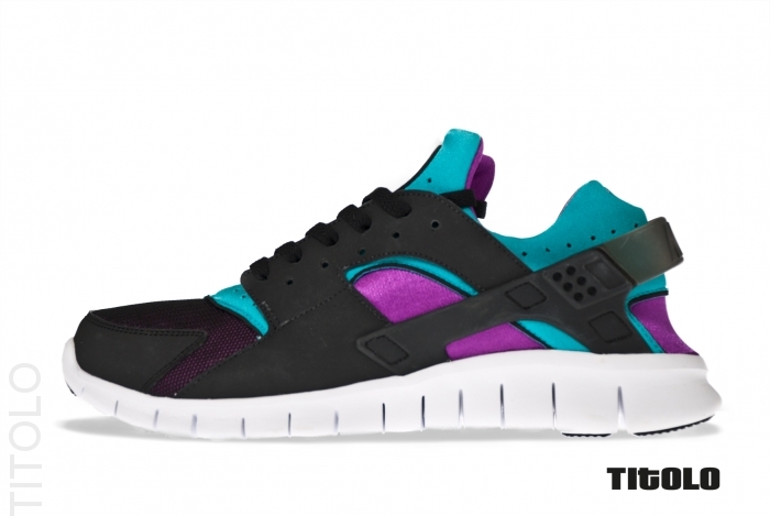 Nike Huarache Free 2012 'Black/Tropique-Magenta'