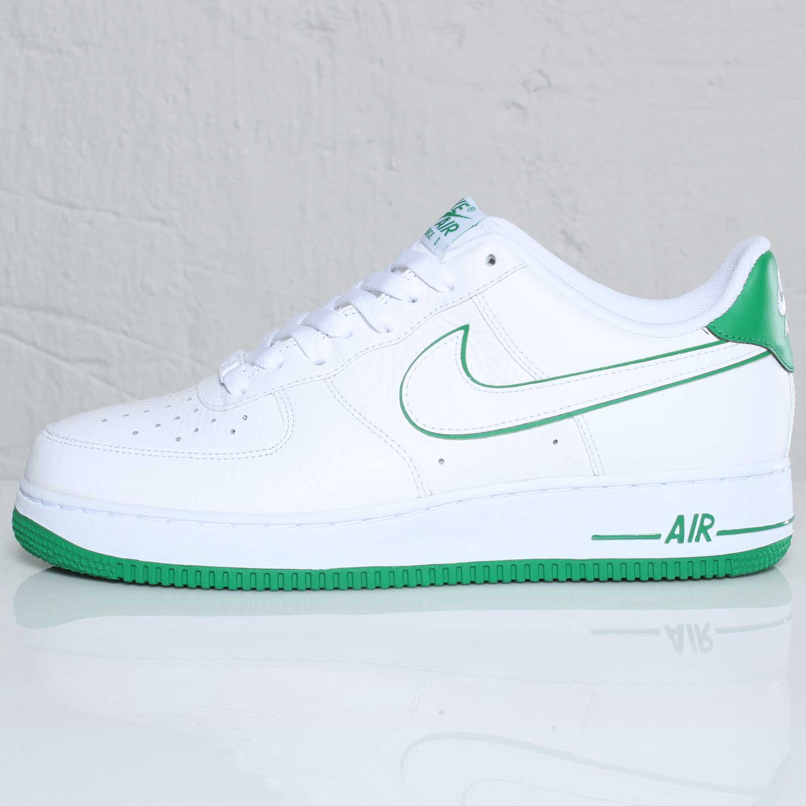 white air force 1 with green tick