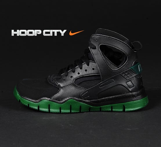 Nike Air Huarache BBall 2012 'Black/Green'