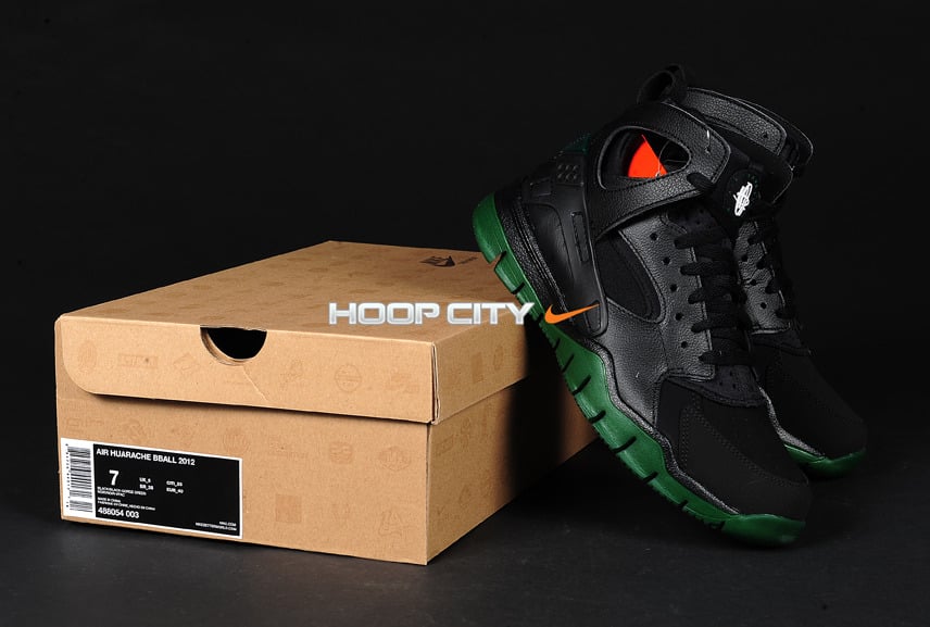 Nike Air Huarache BBall 2012 'Black/Green'