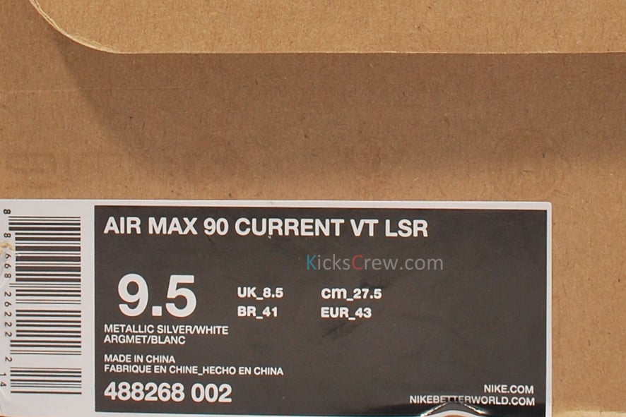 Nike Air Max 90 Current VT LSR 'Metallic Silver'