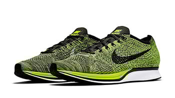 Nike Flyknit Racer Volt Black White