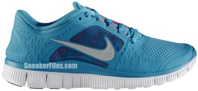 Nike Womens N7 Free Run 3 Dark Turquoise Silver White Pink Release Date 2012