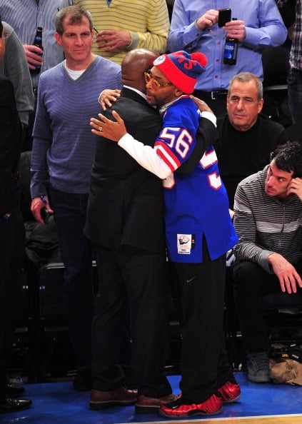 Spike Lee Rocks the 'Metallic Red' Air Foamposite One Courtside at MSG