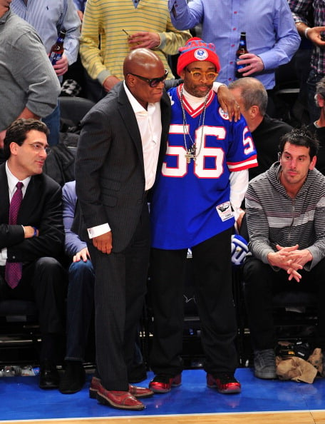 Spike Lee Rocks the 'Metallic Red' Air Foamposite One Courtside at MSG