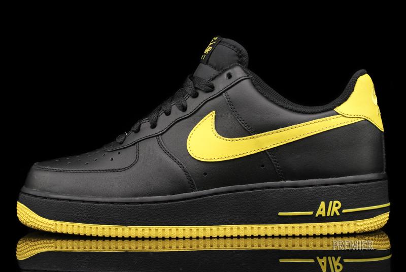 nike air force 1 black with yellow swoosh