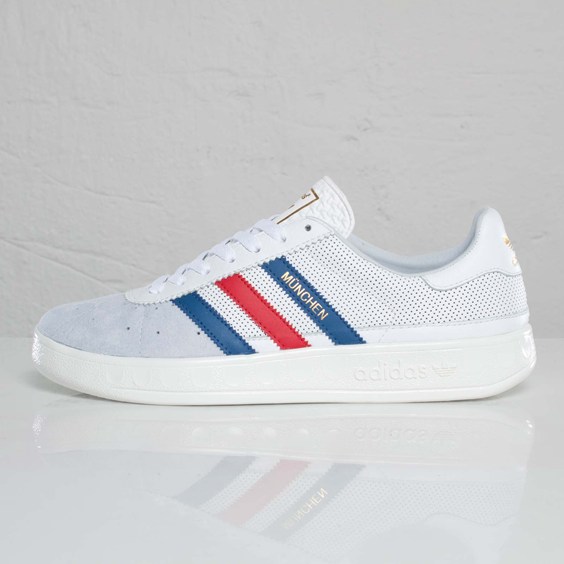 adidas Originals Munchen 'White/Lone Blue-Light Scarlet'