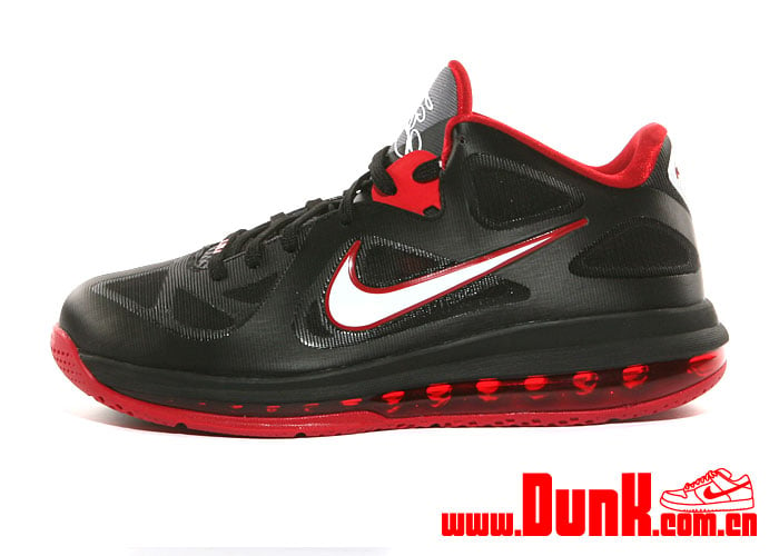 Nike LeBron 9 Low ‘Black/White-Cool Grey-Sport Red’