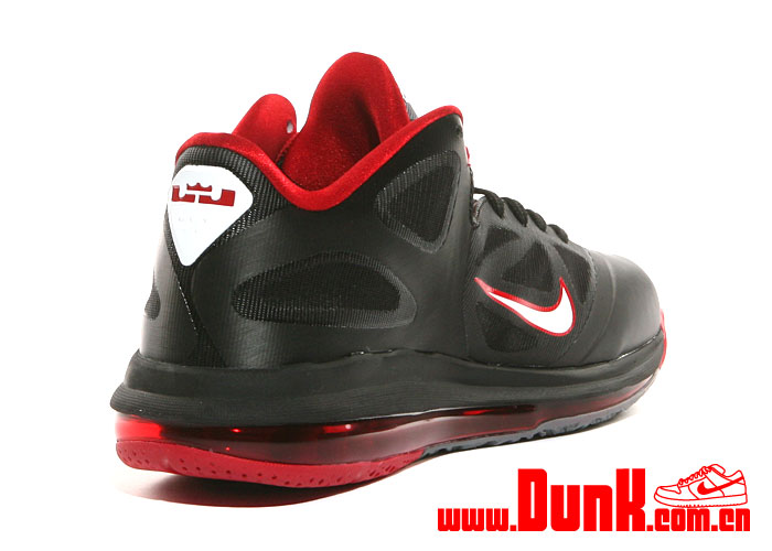 Nike LeBron 9 Low 'Black/White-Cool Grey-Sport Red'