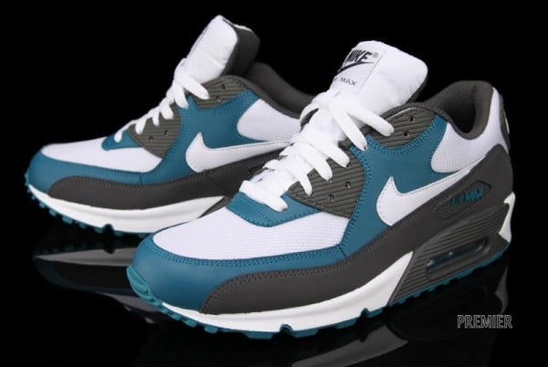 Nike Air Max 90 'White/Midnight Fog-Lush Teal' - Now Available at Premier