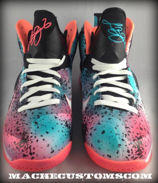 Nike LeBron 9 'Miami Nights 2.0' Customs by Mache