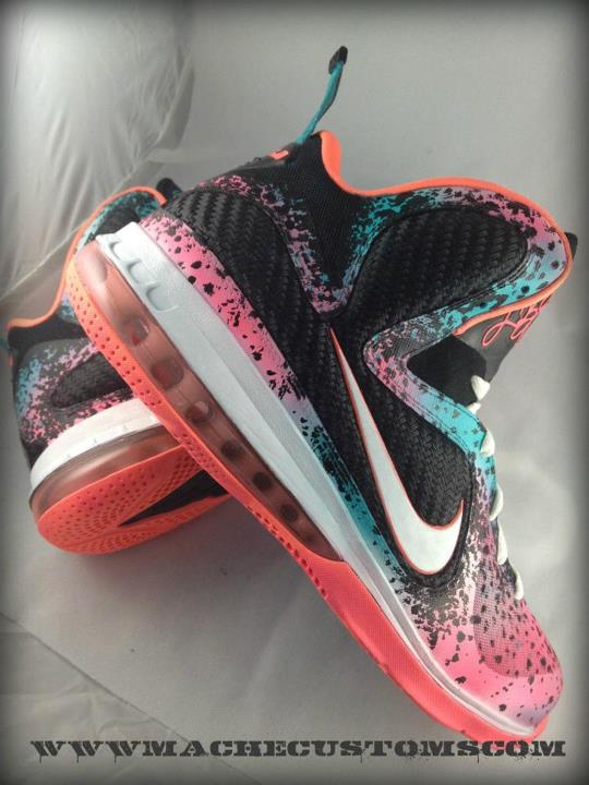 Nike LeBron 9 'Miami Nights 2.0' Customs by Mache