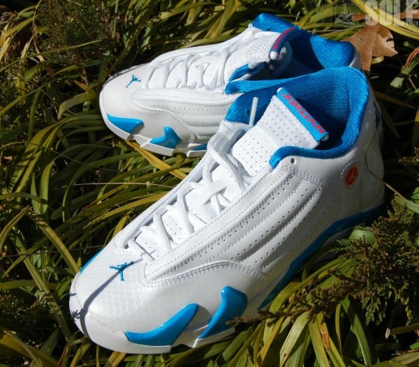 Air Jordan XIV (14) GS 'White/Siren Red-Neptune Blue'