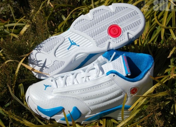 Air Jordan XIV (14) GS 'White/Siren Red-Neptune Blue'