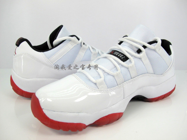 Air Jordan XI (11) Low 'White/Black-Varsity Red' - More Looks