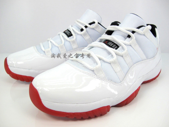 Air Jordan XI (11) Low 'White/Black-Varsity Red' - More Looks