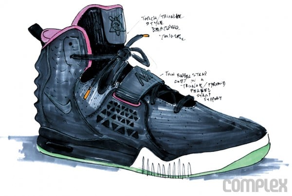 Nike Air Yeezy 2 Concept Sketches