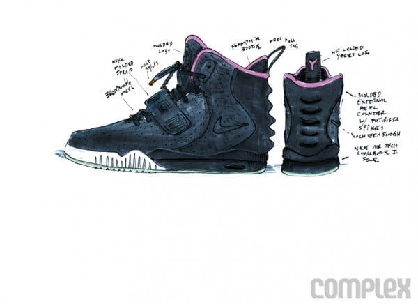 Nike Air Yeezy 2 Concept Sketches