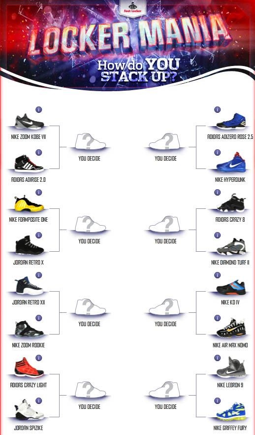 Foot Locker's 'Locker Mania' Sneaker Tournament Returns