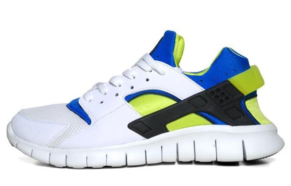 Nike Huarache Free 2012 'White/Soar-Cyber'