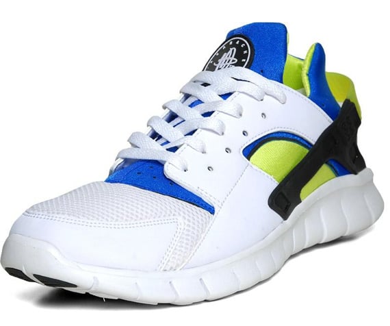 Nike Huarache Free 2012 'White/Soar-Cyber'
