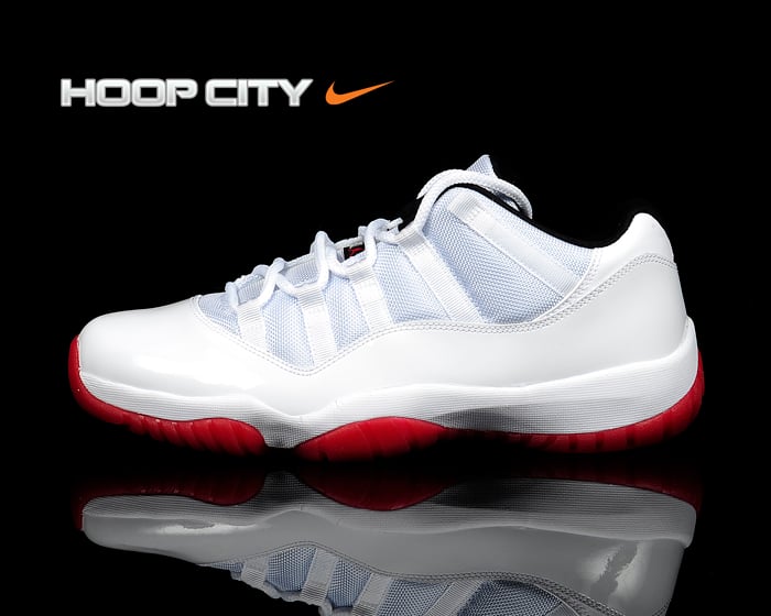 Air Jordan XI (11) Low 'White/Black-Varsity Red' Hitting Overseas Retailers