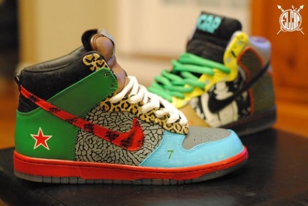 Nike SB Dunk High 'What The Dunk' Customs by El Cappy