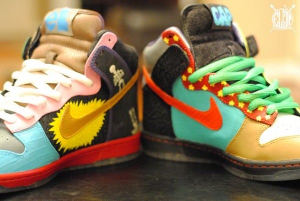 Nike SB Dunk High 'What The Dunk' Customs by El Cappy