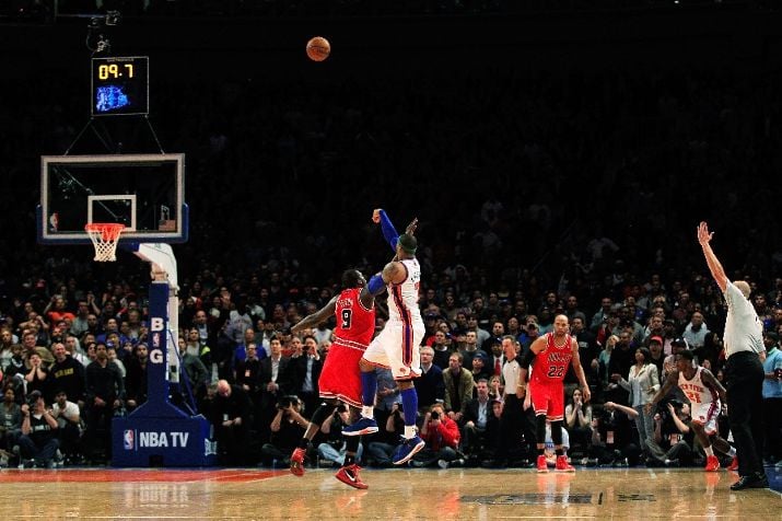 Carmelo Anthony Hit Game-Winner in Blue Suede PE