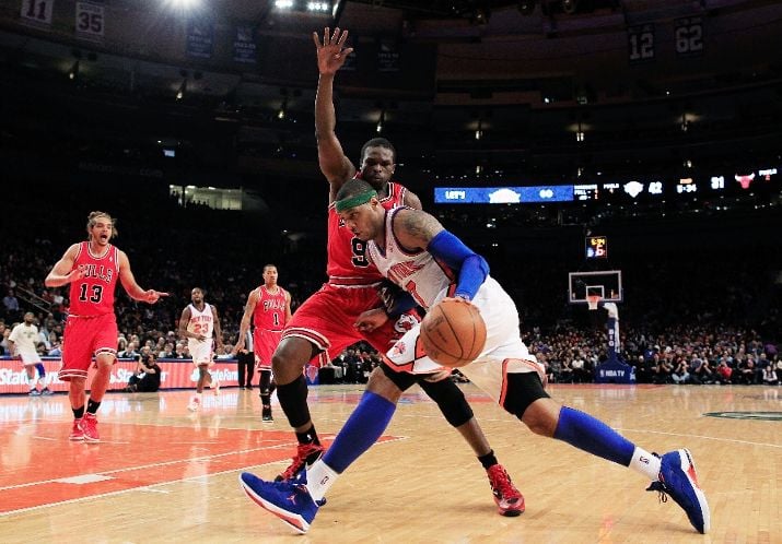 Carmelo Anthony Hit Game-Winner in Blue Suede PE