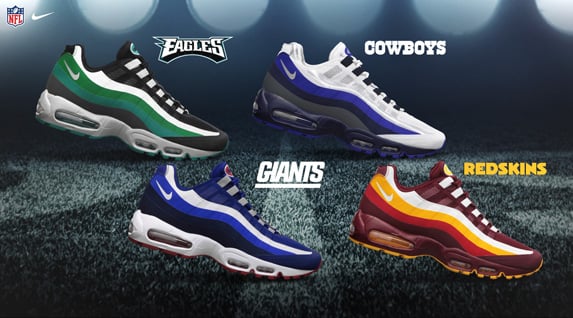 Release Reminder: Nike Air Max 95 No-Sew ‘NFC East’