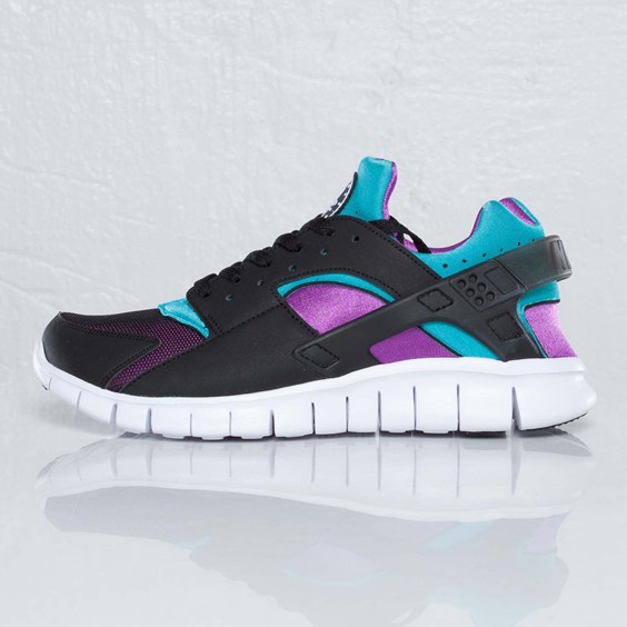 Nike Huarache Free 2012 'Black/Turquoise Blue-Magenta'